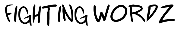 Fighting Wordz font preview